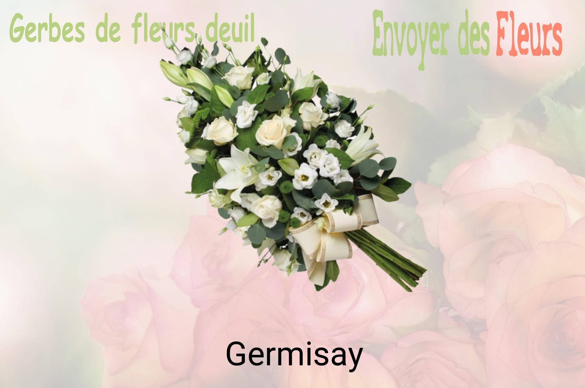 Gerbe de fleurs de deuil livrée à Germisay